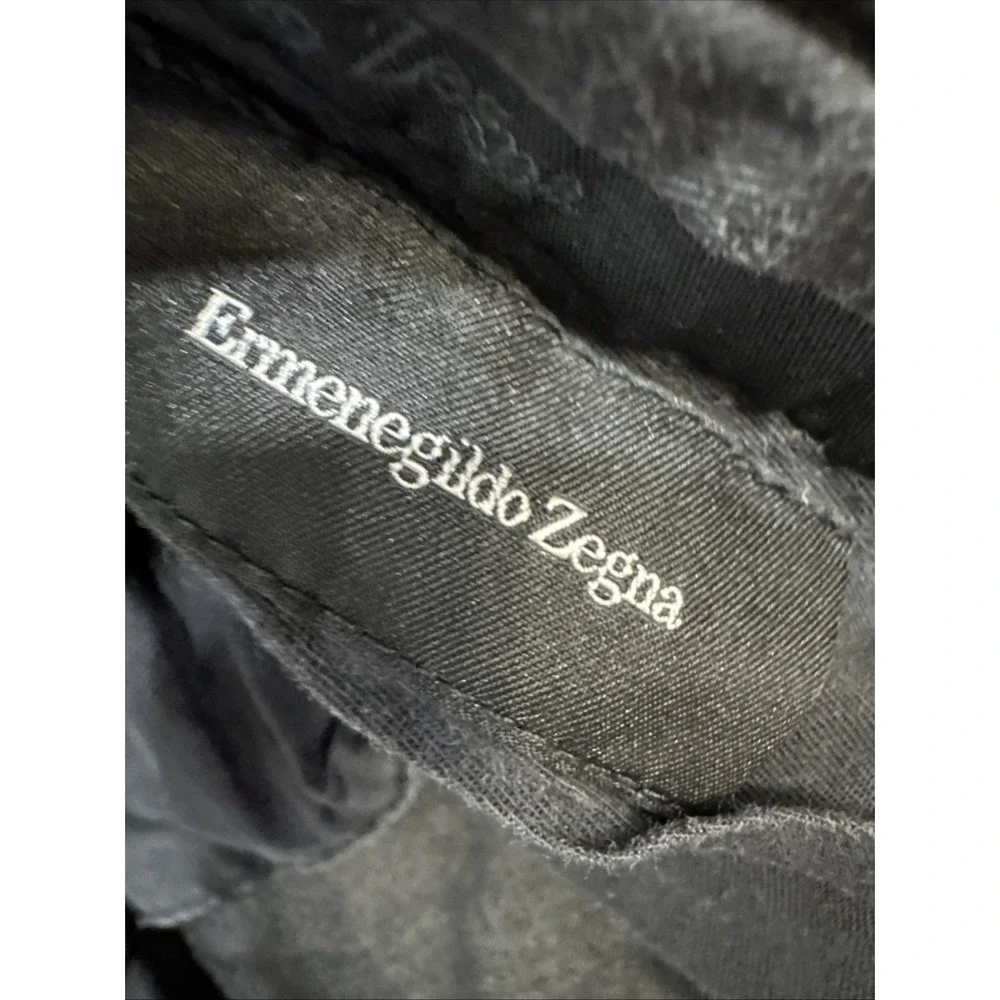 Ermenegildo Zegna 40R Dark Gray 100% Wool‎ 75L102 Pleated Mens Dress Pants